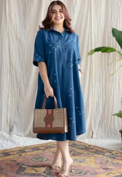 Nila Jaipur Ajrakh Cotton Dress