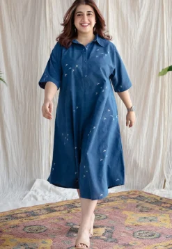 Nila Jaipur Ajrakh Cotton Dress