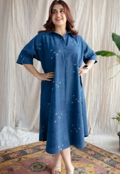 Nila Jaipur Ajrakh Cotton Dress