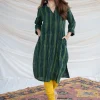 Nimi Slub Cotton Striped Kurta