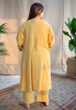 Nyra Slub Cotton Embroidered Jhabba Kali Kurta