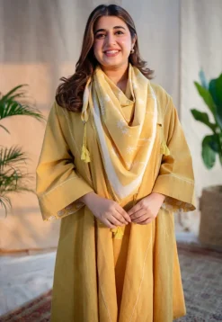 Nyra Slub Cotton Embroidered Jhabba Kali Kurta