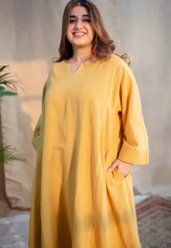 Nyra Slub Cotton Embroidered Jhabba Kali Kurta