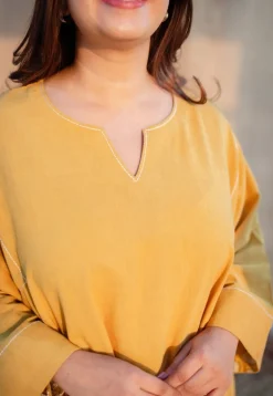 Nyra Slub Cotton Embroidered Jhabba Kali Kurta