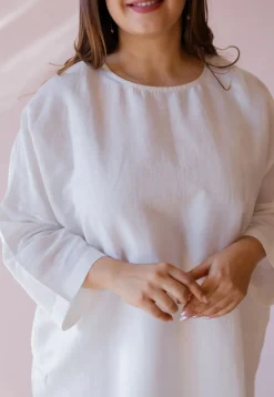Prerna White Solid Handloom Cotton Linen Anti-Fit Kurta