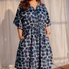 Priam Dabu Slub Cotton Dress
