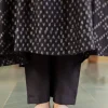 Prita Black Solid Chanderi Silk Narrow Pant