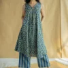Raahi Indigo Ajrakh Cotton A Line Kurta