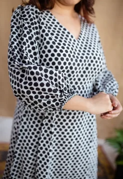 Rahima Black Hand Block Print Cotton A Line Dress