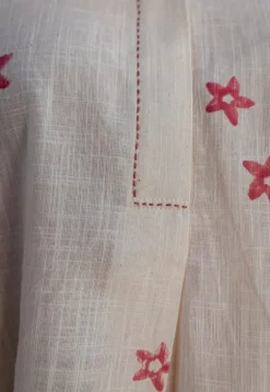 Rayia Dabu Slub Cotton Hand Embroidered Top