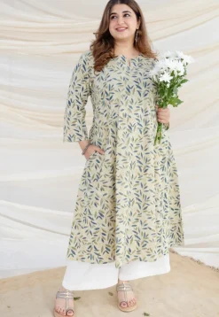 Reeva Kalamkari Cotton Kali Kurta
