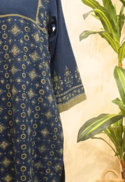 Rifat Ajrakh Cotton Hand Embroidered Kurta