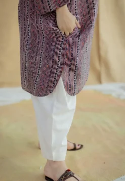 Rima Madder Ajrakh Modal Silk Loose Kurta