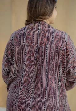 Rima Madder Ajrakh Modal Silk Loose Kurta