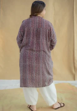 Rima Madder Ajrakh Modal Silk Loose Kurta
