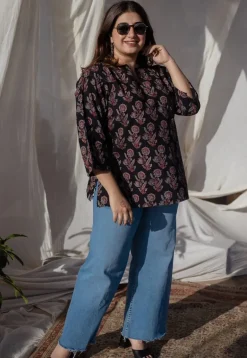 Rubina Ajrakh Cotton Short Top