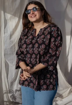 Rubina Ajrakh Cotton Short Top