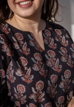 Rubina Ajrakh Cotton Short Top