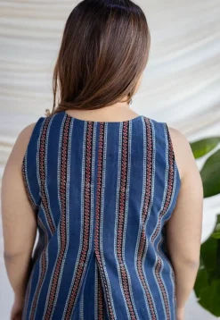 Salma Indigo Ajrakh Cotton Straight Kurta