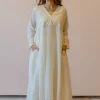 Sana Off White Solid Handloom Cotton Anti-Fit Kurta