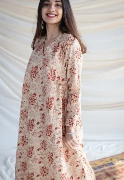 Seerat Kalamkari Kali Kurta