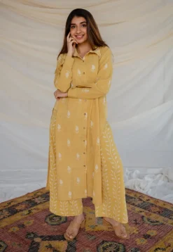 Shaista Slub Cotton Kurta Co-Ord Set