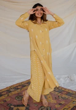Shaista Slub Cotton Kurta Co-Ord Set