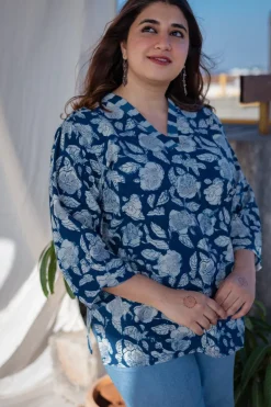 Shifa Dabu Cotton Short Top