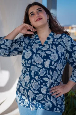 Shifa Dabu Cotton Short Top