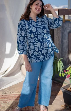 Shifa Dabu Cotton Short Top