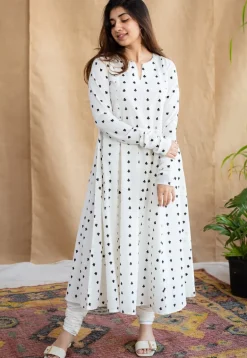 Shinat Block Printed Cotton Kali Kurta