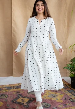 Shinat Block Printed Cotton Kali Kurta