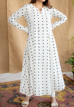 Shinat Block Printed Cotton Kali Kurta