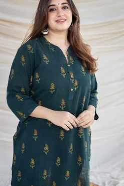 Tanya Slub Cotton Short Kurta