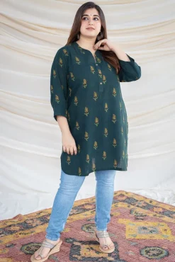 Tanya Slub Cotton Short Kurta