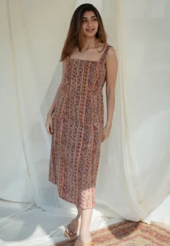 Tapasya Kalamkari Strap Cotton Dress