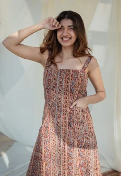 Tapasya Kalamkari Strap Cotton Dress