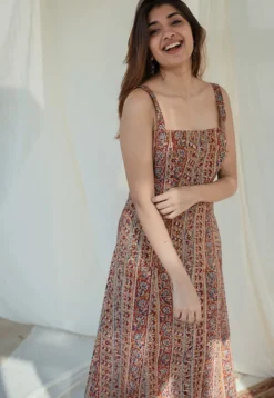 Tapasya Kalamkari Strap Cotton Dress
