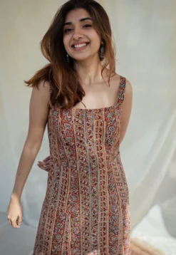 Tapasya Kalamkari Strap Cotton Dress