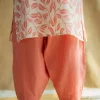 Tarin Coral Solid Slub Cotton Afghan Pant