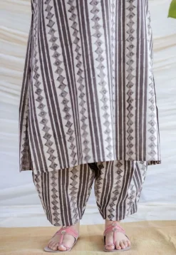 Tarin Grey Batik Cotton Afghan Pant