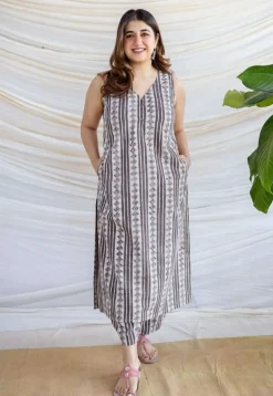 Tarin Grey Batik Cotton Afghan Pant