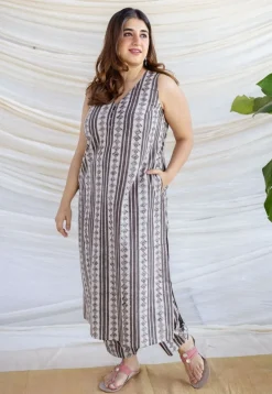 Tarin Grey Batik Cotton Afghan Pant