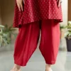 Tarin Madder Solid Chanderi Silk Afghan Pant