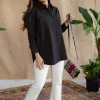 TIECO DyeVerse - Black Poplin Cotton Embroidered Shirt