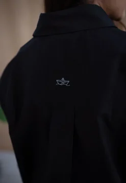 TIECO DyeVerse - Black Poplin Cotton Embroidered Shirt
