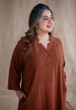 TIECO DyeVerse - Brown Kala Cotton Co-Ords