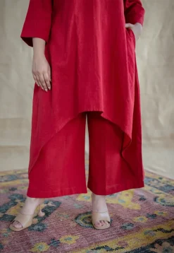 TIECO DyeVerse - Red Slub Cotton Co-Ords
