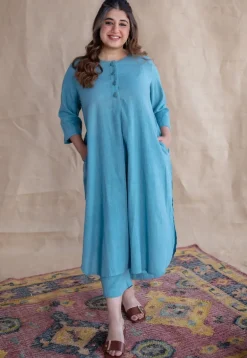 TIECO DyeVerse - Sea Blue Kala Cotton Co-Ords