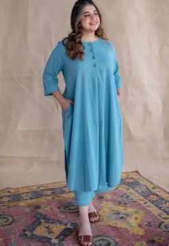 TIECO DyeVerse - Sea Blue Kala Cotton Co-Ords